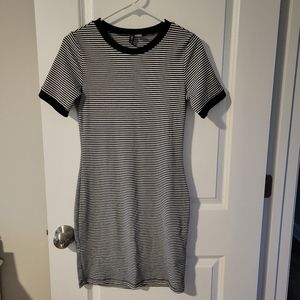 H&M Divided, black and white striped size 10 dress